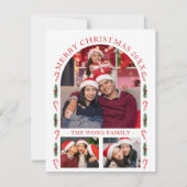 Carte de Noël de l'Arche Moderne avec 3 Photos (Devant)