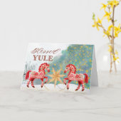 Carte de Noël de l'art folklorique nordique (Fleur jaune)