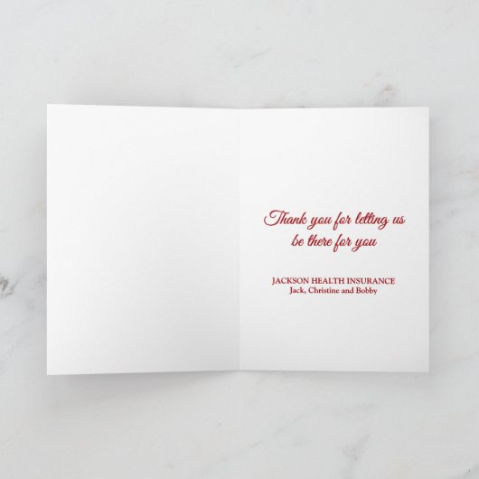 Carte de Noël de l'assurance maladie amusante (Intérieur)