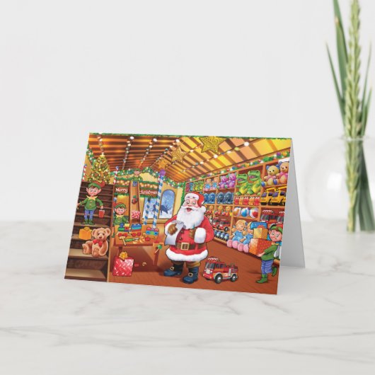 Carte de Noël de l'atelier de Père Noël (Devant)