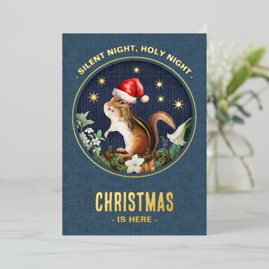 Carte de Noël de l'écureuil géant (Debout devant)