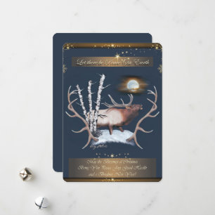 Carte de Noël de l'élan mâle
