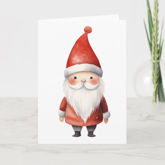 Carte de Noël de l'elfe petit aide de Santa (Devant)