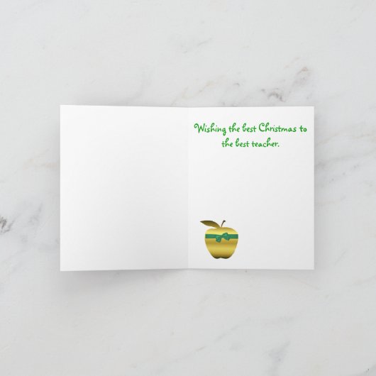 Carte de Noël de l'enseignant (Intérieur)
