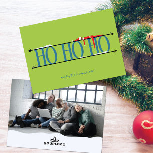 Carte de Noël de l'entreprise Teal & Green Elf She