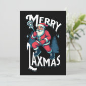Carte de Noël de l'équipe de crosse Funny Merry La (Debout devant)