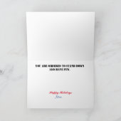 Carte de Noël de l'équipe SWAT de Noël (Intérieur)