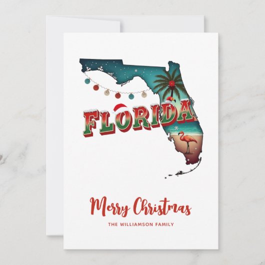 Carte de Noël de l'État de Floride (Devant)