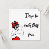 Carte de Noël de l'heure du rock (Devant/Arrière en situation)