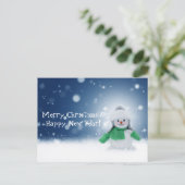 Carte de Noël de l'homme de neige de vacances (Debout devant)