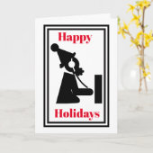 Carte de Noël de l'icône de l'opérateur Ham Radio  (Fleur jaune)