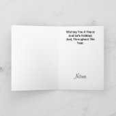 Carte de Noël de l'Icône Police Enforcement (Intérieur)