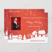 Carte de Noël de l'immobilier (Devant / Derrière)