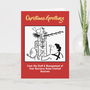 Carte de Noël de l'installateur de disques aériens