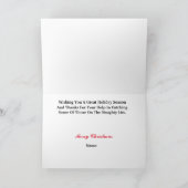 Carte de Noël de l'officier d'équipe père Noël et  (Intérieur)