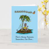 Carte de Noël de l'opérateur de jambon sur l'île (Fleur jaune)