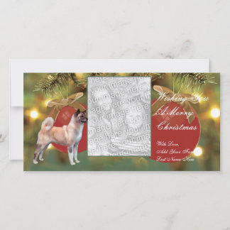 Carte de Noël de l'ornement Akita