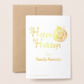 Carte de Noël de l'ornement Cape Cod (Derrière avec enveloppe)