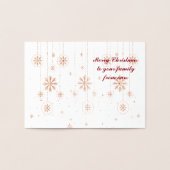 Carte de Noël de l'ornement de flocon de neige (Intérieur)