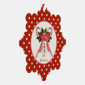 Carte de Noël de l'ornement en papier de famille (Droite)