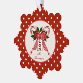 Carte de Noël de l'ornement en papier de famille (Gauche)