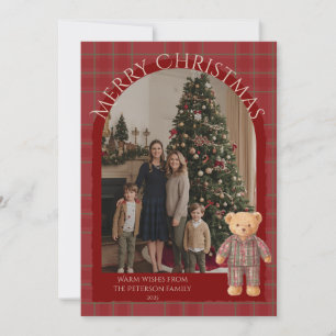 Carte de Noël de l'ours de vacances Héritage