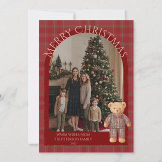Carte de Noël de l'ours de vacances Héritage