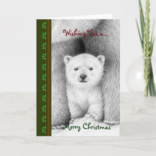 Carte de Noël de l'ours polaire (Devant)