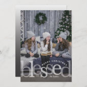 Carte de Noël de l'overlay photo bienheureuse (Devant / Derrière)