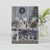 Carte de Noël de l'overlay photo bienheureuse (Debout devant)