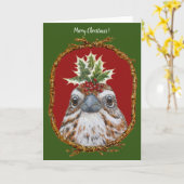 Carte de Noël de Lucas le pinson chanteur (Fleur jaune)