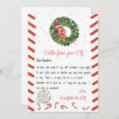 Carte de Noël de lutin (Devant / Derrière)