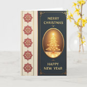 Carte de Noël de luxe (Fleur jaune)