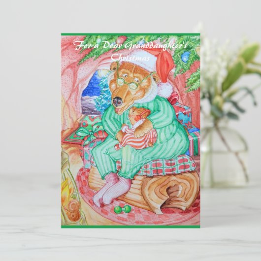 Carte de Noël de ma chère petite-fille. (Debout devant)