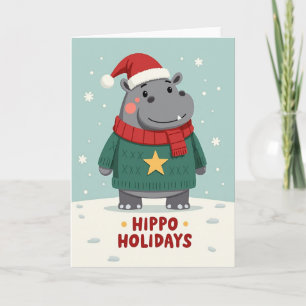 Carte de Noël de mammifère doux