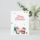 Carte de Noël de manchots mignons (Debout devant)