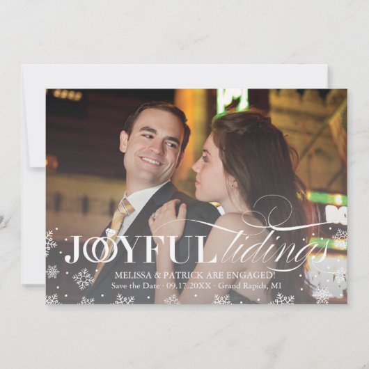 Carte de Noël de mariage à annoncer (Devant)
