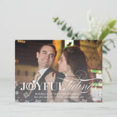 Carte de Noël de mariage à annoncer (Debout devant)