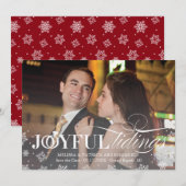 Carte de Noël de mariage à annoncer (Devant / Derrière)