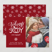 Carte de Noël de mariage à annoncer (Devant / Derrière)