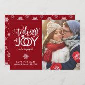 Carte de Noël de mariage avec date de réservation (Devant / Derrière)