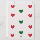 Carte de Noël de mariage rouge "Save the Date" pou (Dos)