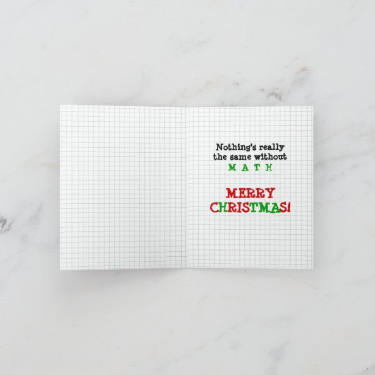 Carte de Noël de maths (Intérieur)