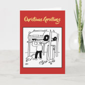 Carte de Noël de Mécanicien de Garage (Devant)
