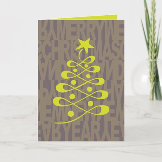 Carte de Noël de message caché Brown (Devant)