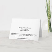 Carte de Noël de Milou (blanc dessus à (Dos)