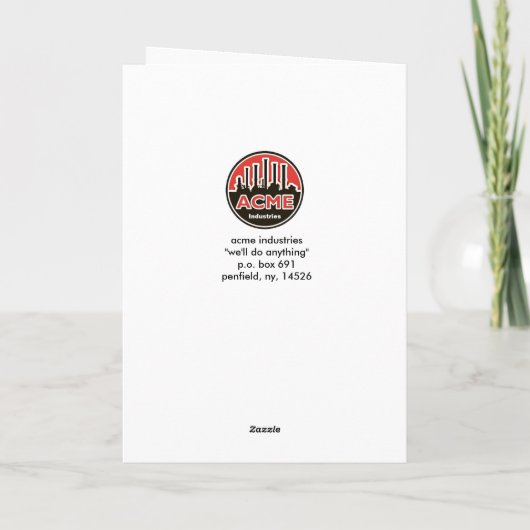 carte de Noël de minou (Dos)