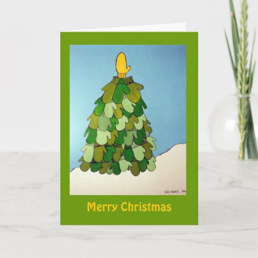 Carte de Noël de mitaine (Devant)