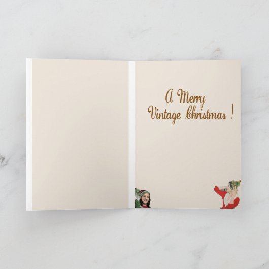 Carte de Noël de mode vintage (Intérieur)