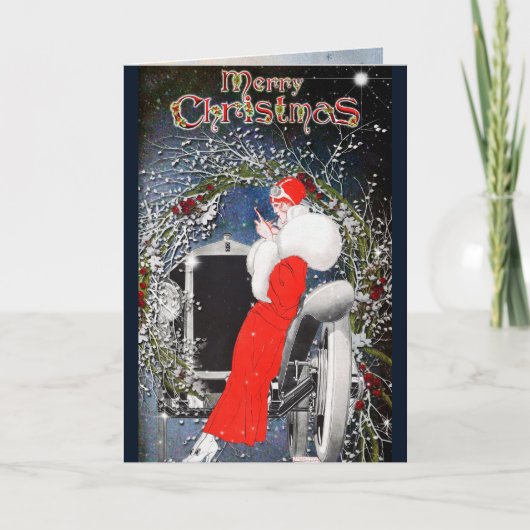 Carte de Noël de mode vintage (Devant)